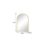 35" Gold Metal Arch Framed Accent Mirror - Image 9