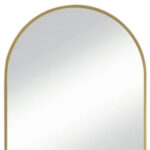 35" Gold Metal Arch Framed Accent Mirror - Image 3