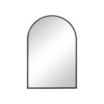 38" Black Metal Arch Framed Accent Mirror - Image 2