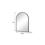 38" Black Metal Arch Framed Accent Mirror - Image 10