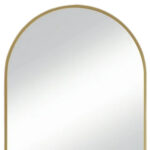 38" Gold Metal Arch Framed Accent Mirror - Image 4