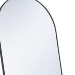 59" Black Metal Arch Wall Mounted Leaning Or Freestanding Framed Full Length Mirror - Image 4