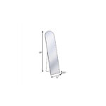 59" Black Metal Arch Wall Mounted Leaning Or Freestanding Framed Full Length Mirror - Image 7