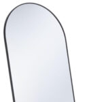59" Black Metal Arch Wall Mounted Leaning Or Freestanding Framed Full Length Mirror - Image 5