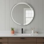 39" Clear Round Lighted Frameless Bathroom Vanity Mirror
