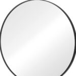 30" Black Metal Round Framed Bathroom Vanity Mirror - Image 3