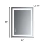 32" Lighted Frameless Bathroom Vanity Mirror - Image 6