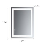 36" Lighted Frameless Bathroom Vanity Mirror - Image 5