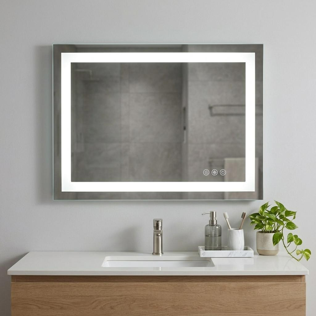 719445_7_Bd2aWwwL.jpg 36" Lighted Frameless Bathroom Vanity Mirror - Image 1