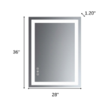 36" Lighted Frameless Bathroom Vanity Mirror - Image 6