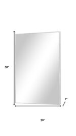 38" Silver Aluminum Framed Bathroom Vanity Mirror - Image 7