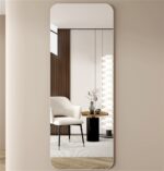 56" Silver Frameless Full Length Hanging Mirror - Image 6