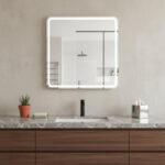 36" Square Lighted Frameless Bathroom Vanity Mirror