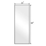 65" Silver Lighted Wall Mount Or Freestanding Frameless Standing Mirror - Image 8