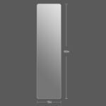 59" Silver Frameless Full Length Hanging Mirror - Image 6