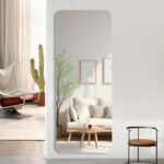 59" Silver Frameless Full Length Hanging Mirror - Image 5