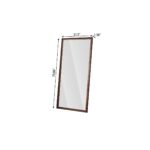 71" Brown Wood Wall Mounted And Leaning Framed Full Length Mirror - Image 7