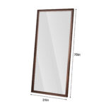 71" Brown Wood Wall Mounted And Leaning Framed Full Length Mirror - Image 6