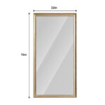 71" Golden Brown Wood Wall Mounted And Leaning Framed Full Length Mirror - Image 6