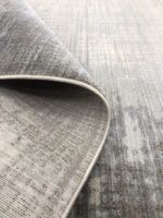 4' X 6' Gray And White Abstract Distressed Area Rug With Fringe - Image 7