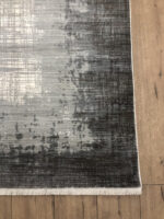 5' X 8' Gray And White Abstract Distressed Area Rug With Fringe - Image 10