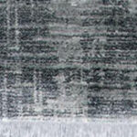 5' X 8' Gray And White Abstract Distressed Area Rug With Fringe - Image 6