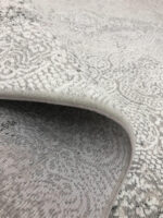 5' X 8' Gray And White Abstract Distressed Area Rug With Fringe - Image 6