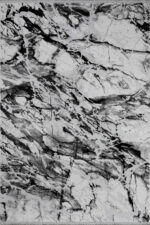 7' X 10' Black And Gray Abstract Area Rug With Fringe - Image 2