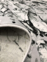 7' X 10' Black And Gray Abstract Area Rug With Fringe - Image 5