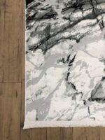 7' X 10' Black And Gray Abstract Area Rug With Fringe - Image 4