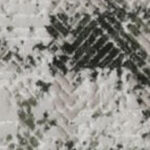 5' X 8' Gray And Green Abstract Distressed Area Rug With Fringe - Image 4