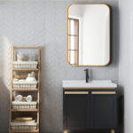 36" Gold Aluminum Framed Accent Mirror - Image 6