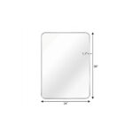 36" Silver Aluminum Framed Accent Mirror - Image 9