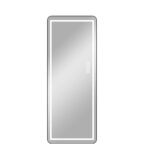 64" Black Aluminum Lighted Wall Mounted And Freestanding Framed Full Length Mirror - Image 2