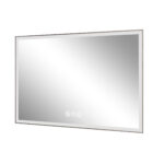 32" Silver Aluminum Lighted Framed Anti Fog Bathroom Vanity Mirror - Image 2