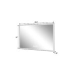 32" Silver Aluminum Lighted Framed Anti Fog Bathroom Vanity Mirror - Image 12