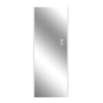 65" Silver Lighted Wall Mounted And Leaning Frameless Full Length Hanging Mirror - Image 2