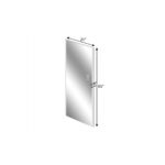 65" Silver Lighted Wall Mounted And Leaning Frameless Full Length Hanging Mirror - Image 7