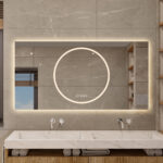 24" Lighted Frameless Anti Fog Bathroom Vanity Mirror - Image 4