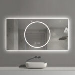 24" Lighted Frameless Anti Fog Bathroom Vanity Mirror - Image 3
