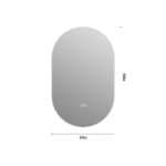 48" Oval Lighted Frameless Anti Fog Bathroom Vanity Mirror - Image 8
