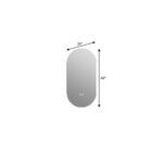 48" Oval Lighted Frameless Anti Fog Bathroom Vanity Mirror - Image 8