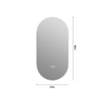 48" Oval Lighted Frameless Anti Fog Bathroom Vanity Mirror - Image 7