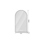 59" Black Aluminum Arch Lighted Framed Anti Fog Bathroom Vanity Mirror - Image 7