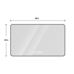 32" Black Aluminum Lighted Framed Anti Fog Bathroom Vanity Mirror - Image 4