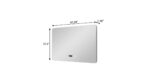 32" Black Aluminum Lighted Framed Anti Fog Bathroom Vanity Mirror - Image 5