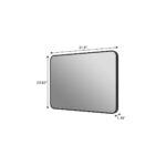 24" Black Aluminum Lighted Framed Anti Fog Bathroom Vanity Mirror - Image 6