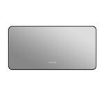 24" Black Aluminum Lighted Framed Anti Fog Bathroom Vanity Mirror - Image 2