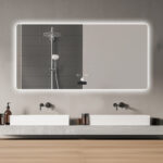 32" Lighted Frameless Anti Fog Bathroom Vanity Mirror - Image 4