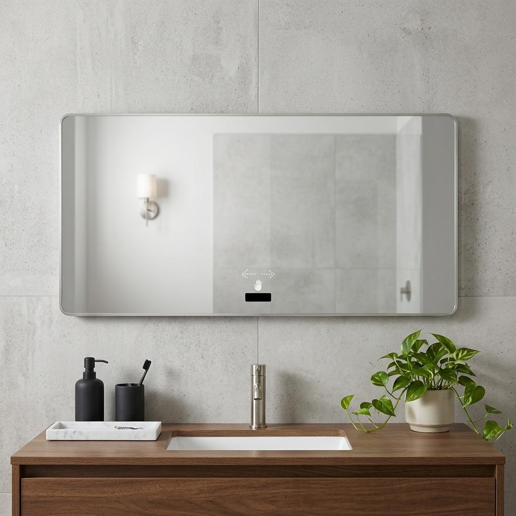 723477_6_KaWOo9S8.jpg 32" Lighted Frameless Anti Fog Bathroom Vanity Mirror - Image 1